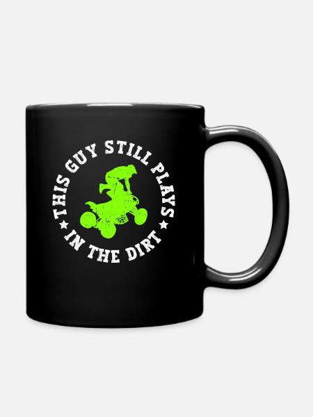 Quad Quadfahrer - Tasse einfarbig - Schwarz