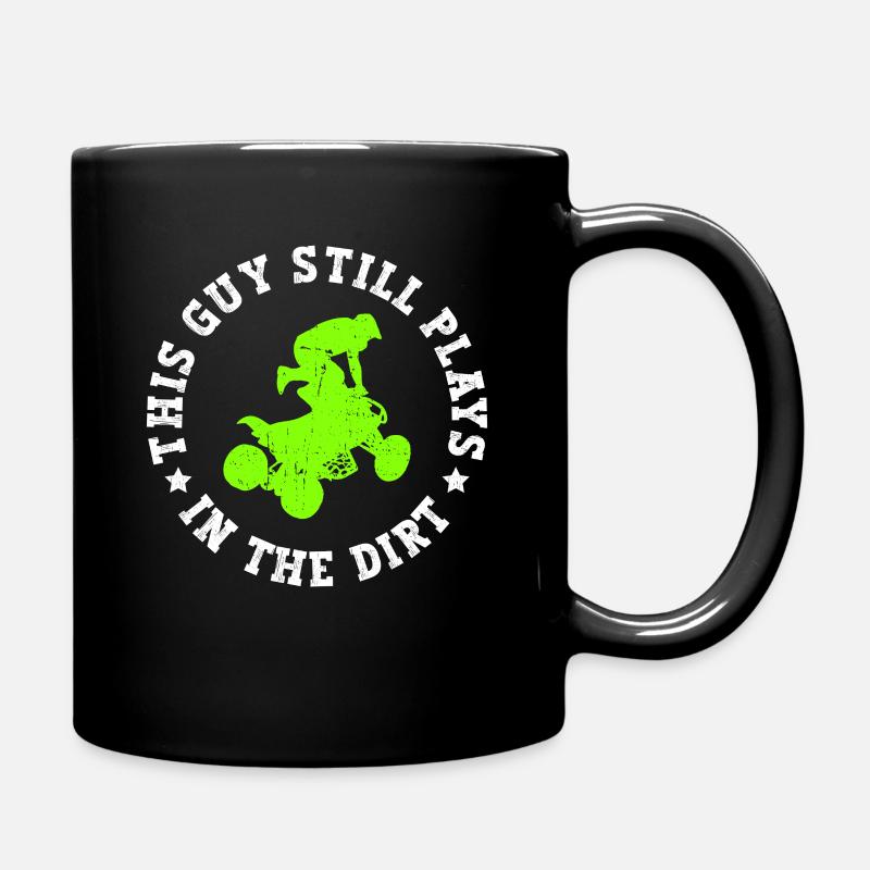 Quad Quadfahrer - Tasse einfarbig - Schwarz