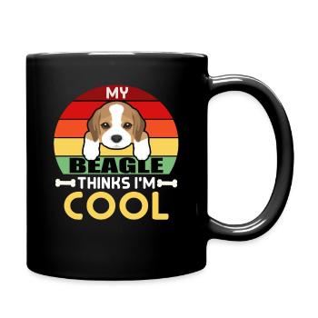 My Beagles Think I`m Cool - Full Colour Mug - black - Right