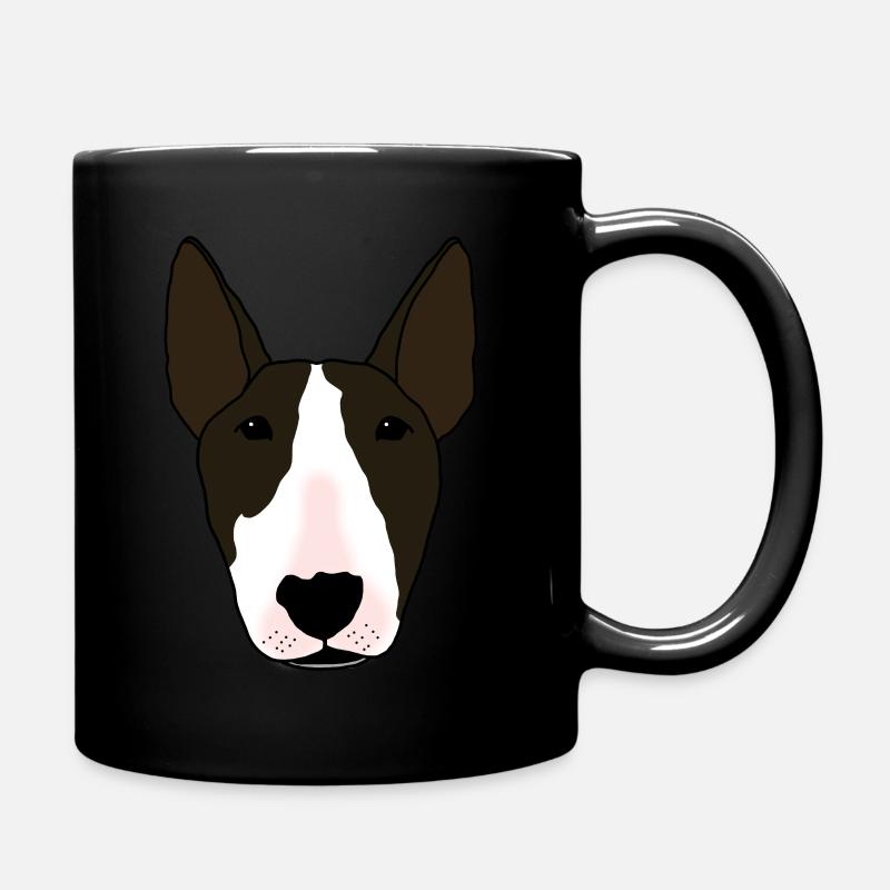 Sitzende Bullterrier - Tasse einfarbig - Schwarz