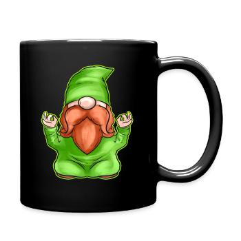 Meditating Gnome Doing Yoga For St Patricks Day - Tasse einfarbig - Schwarz - Rechts