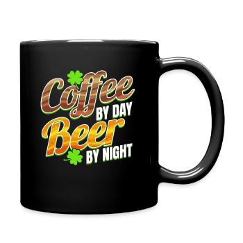 Shamrocks Coffee By Day And Beer By Night On St - Tasse einfarbig - Schwarz - Rechts