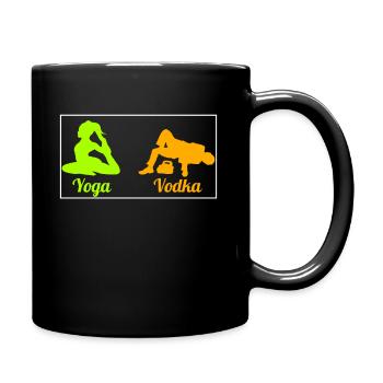 Difference Between Yoga And Vodka St Patricks Day - Tasse einfarbig - Schwarz - Rechts
