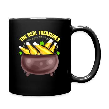 Beer Is The Real Treasure Pot Of Gold On St - Full Colour Mug - black - Right