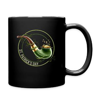 Une vieille pipe renversant des pièces d’or sur St Patrick - Mug uni - noir - Droite