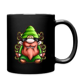 Green Gnome With Ornaments For St Patricks Day - Tasse einfarbig - Schwarz - Rechts