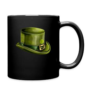 Green Leprechauns Chapeau Cylindre Trèfle sur St - Mug uni - noir - Droite