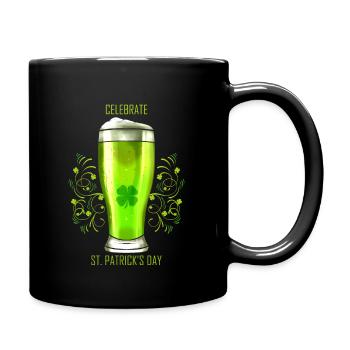 Glass Of Green Beer To Celebrate St Patricks Day - Tasse einfarbig - Schwarz - Rechts