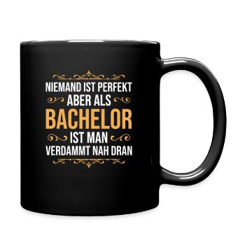 Bachelorprüfung bestanden Uni Abschluss Bachelor - Tasse einfarbig - Schwarz - Rechts