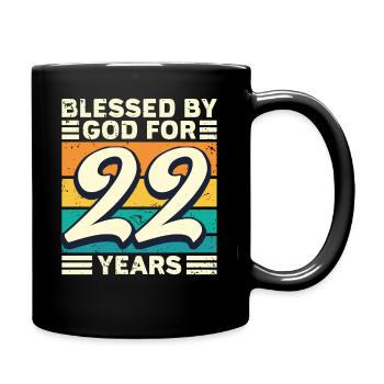 22 années de cadeaux d’anniversaire drôle de dicton - Mug uni - noir - Droite
