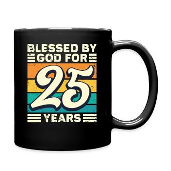25 années de cadeaux d’anniversaire drôle de dicton - Mug uni - noir - Droite
