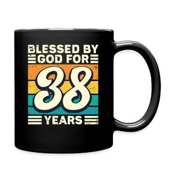 38 Birthday Gift Years Funny Saying - Full Colour Mug - black - Right