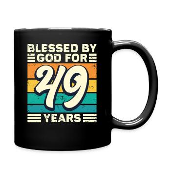 49 Birthday Gift Years Funny Saying - Full Colour Mug - black - Right
