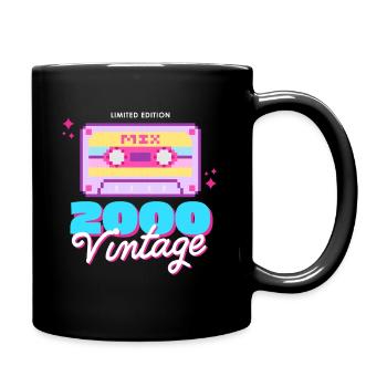 2000 Vintage Year Vintage Gift Idea Retro - Full Colour Mug - black - Right