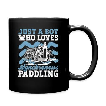 Drachenboot Drachenbootrennen - Tasse einfarbig - Schwarz - Rechts