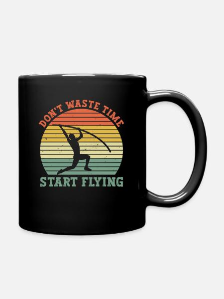 Stabhochsprung Stabhochspringen - Tasse einfarbig - Schwarz