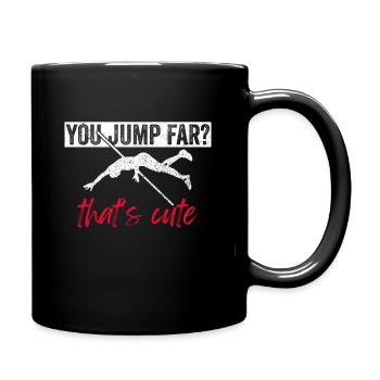 Stabhochspringer Stabhochspringen - Tasse einfarbig - Schwarz - Rechts