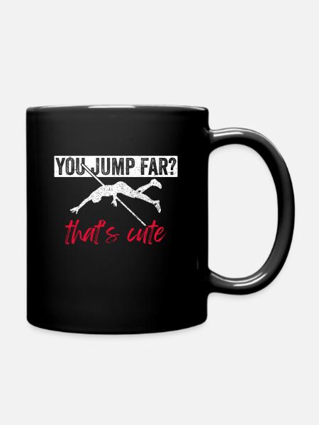 Stabhochspringer Stabhochspringen - Tasse einfarbig - Schwarz