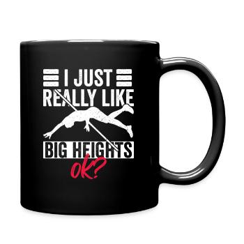 Stabhochspringer Stabhochsprung Stabhochspringen - Tasse einfarbig - Schwarz - Rechts