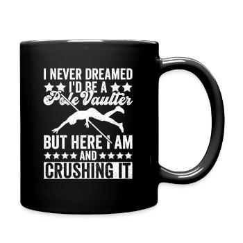 Stabhochsprung Stabhochspringer - Tasse einfarbig - Schwarz - Rechts