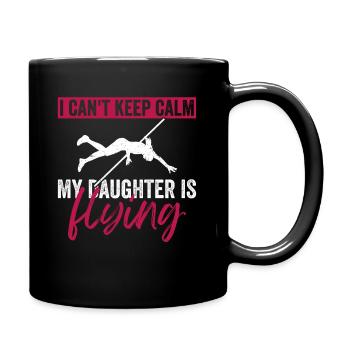 Stabhochspringer Mama Stabhochsprung Mutter - Tasse einfarbig - Schwarz - Rechts