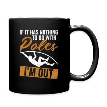 Stabhochsprung Stabhochspringen - Tasse einfarbig - Schwarz - Rechts