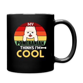 My pomeranian Think I`m Cool - Full Colour Mug - black - Right