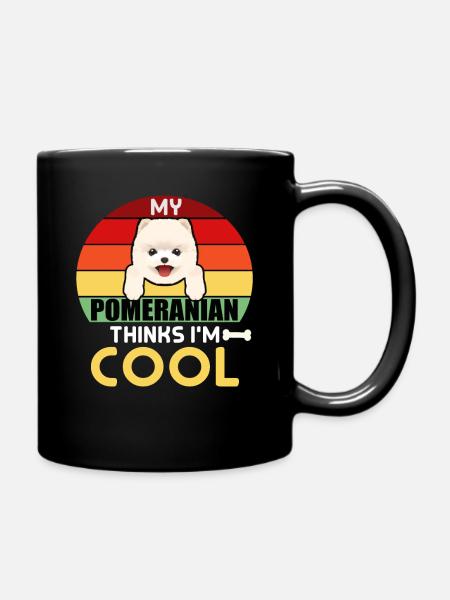 Mein Pommern Think I'm Cool - Tasse einfarbig - Schwarz