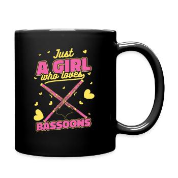 Fagott Bassoon Instrument Musik - Tasse einfarbig - Schwarz - Rechts