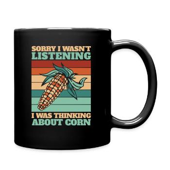 Maize Corncob Farmer - Full Colour Mug - black - Right