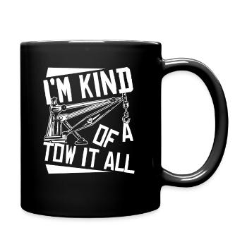 Abschleppwagen Truck Abschlepper - Tasse einfarbig - Schwarz - Rechts