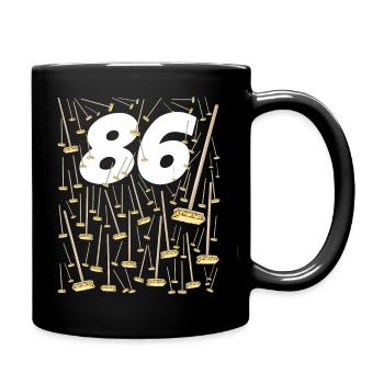 86 Brooms Gift Idea Birthday Quote - Full Colour Mug - black - Right