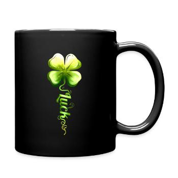 Four Leaf Clover Plant Shamrock Luck On St - Tasse einfarbig - Schwarz - Rechts