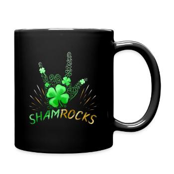 Shamrock Clover Sham Rocks Sign Of Horns St - Tasse einfarbig - Schwarz - Rechts