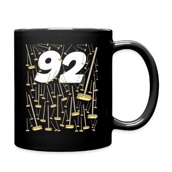 Birthday 92 Brooms Quote Party - Full Colour Mug - black - Right