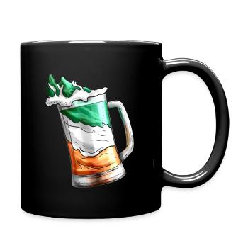 Irish Flag Coloured Glass Of Beer On St Patricks - Tasse einfarbig - Schwarz - Rechts