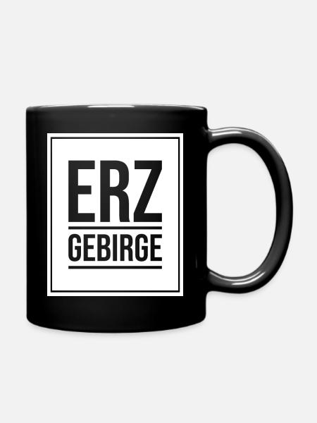 Erzgebirge Heimat - Tasse einfarbig - Schwarz