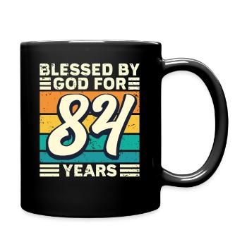 84 Birthday Gift Years Funny Saying - Full Colour Mug - black - Right