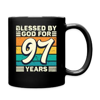97 Geburtstag Geschenk Jahre Lustig Spruch - Tasse einfarbig - Schwarz - Rechts
