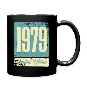 1979 Geboren Geburtstag Geburtsjahr - Tasse einfarbig - Schwarz - Rechts