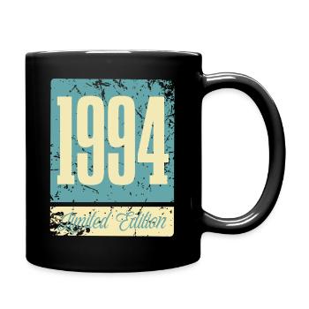 1994 Geboren Geburtstag Geburtsjahr - Tasse einfarbig - Schwarz - Rechts