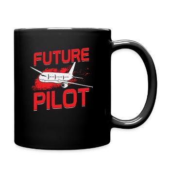 Future Pilot Flight School Chief Aviator Gift - Full Colour Mug - black - Right