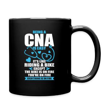 Lustige CNA Arbeit zertifizierte Pflegehelfer Geschenk - Tasse einfarbig - Schwarz - Rechts