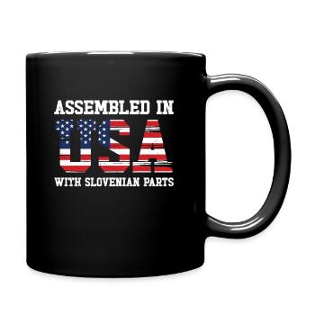 Geboren slowenisch Slowenien amerikanisch USA - Tasse einfarbig - Schwarz - Rechts