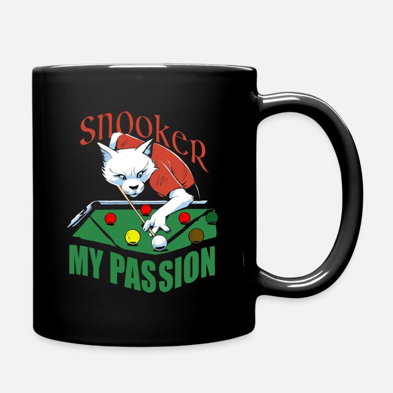Snooker ma passion, renard de billard avec dire - Mug uni - noir