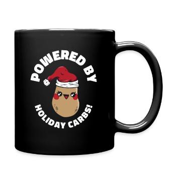 Christmas Vegetable Santa Claus Holiday Potato - Full Colour Mug - black - Right