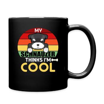 My schnauzer Think I`m Cool - Full Colour Mug - black - Right