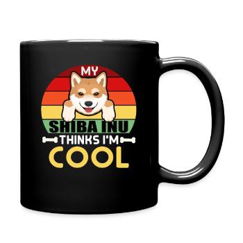 My Shiba inu Think I`m Cool - Full Colour Mug - black - Right