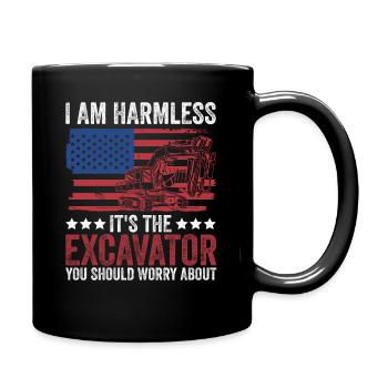 Bagger Baggerfahren Baggerfahrer - Full Colour Mug - black - Right
