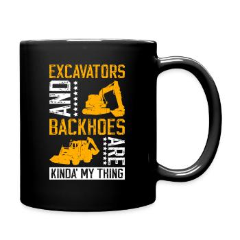 Baggerfahrer Bagger - Mug uni - noir - Droite